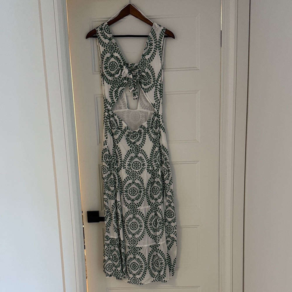 Zara Perforated knotted embroidered dress